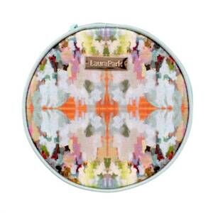 NEW LAURA PARK brooks avenue round jewelry case in multi